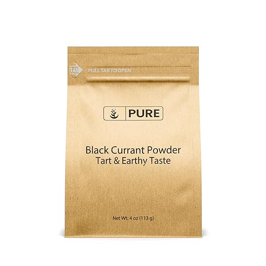 Pure Original Ingredients Black Currant Powder (4 oz) Smoothies & Shakes, Naturally Delicious, Tart & Earthy Taste
