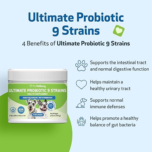 Miniatura 4 de Pet Wellbeing - Ultimate Probiotic 9 cepas para gatos y perros - Apoyo natural para la digestión y la salud del tracto urinario, 5.64 oz.
