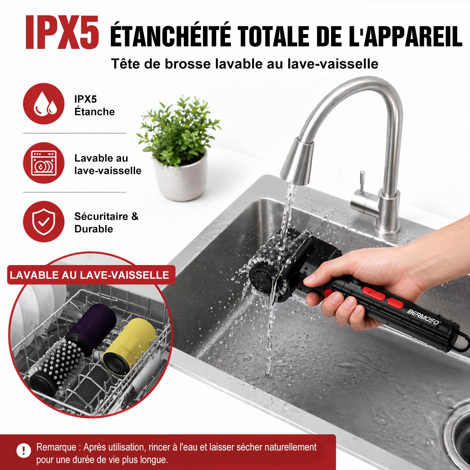 Brosse Barbecue Electrique, Rechargeable Nettoyeur Grille Barbecue avec 3 Vitesses Contre Les Graisses Brûlées, Autonomie de 150+ Minutes et Etanche, Brosse à Gril sans Effort pour BBQ Grils