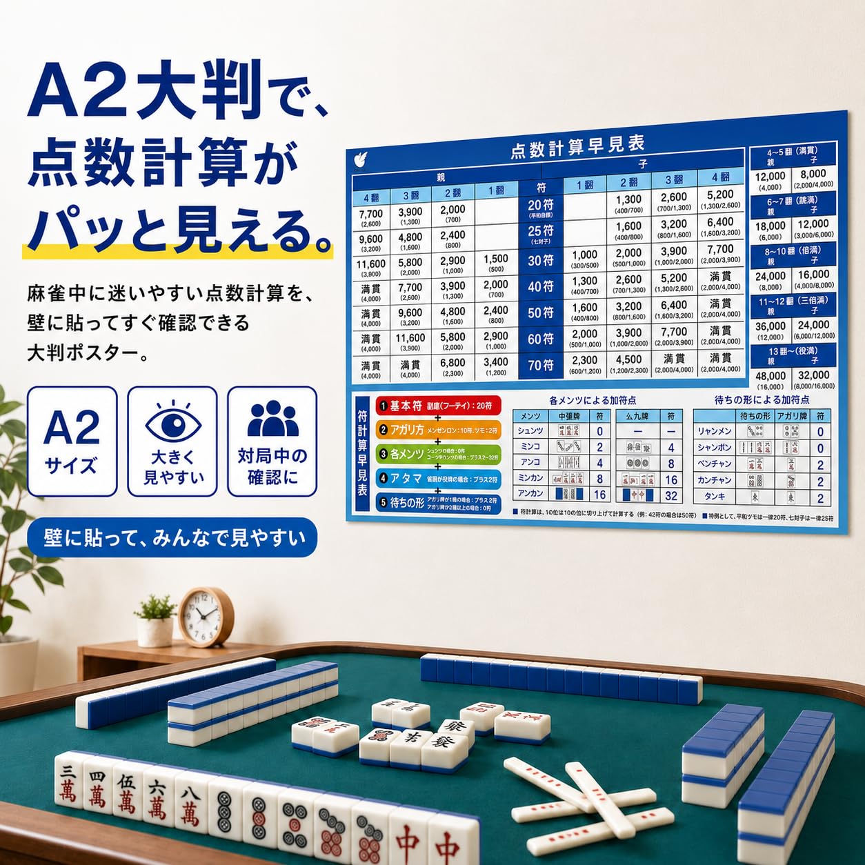 麻雀牌セット　オールアイボリー　 価格表　点数計算早見表付き　昭和40年代 麻雀牌セットオールアイボリー 価格表点数計算早見表付き昭和40年代