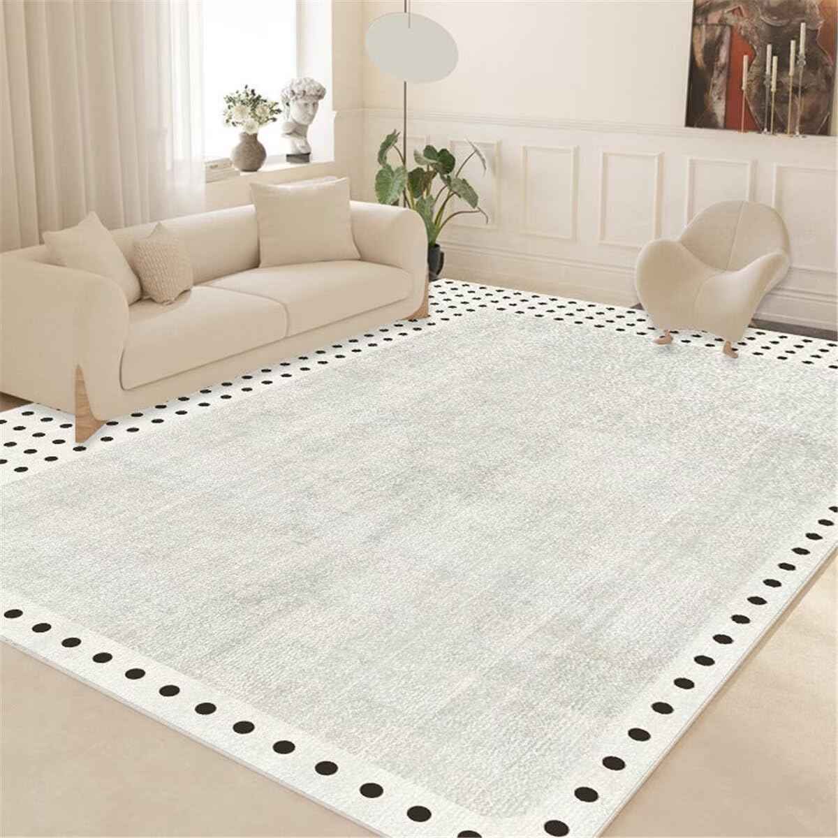 Tapis de salon anti-salissure et facile à entretenir 80x120cm
