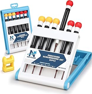 Magnetic Small Screwdriver Set, Novoard Precision Mini Screwdriver Set with Case, 6pc S2 Tiny Phillips Head Screwdriver an...