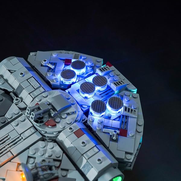 LocoLee Licht Kompatibel mit Lego Millennium Falcon, Nur Lichter Set - Kein Modell, Licht BeleuchtungSet Compatible with LEGO 75375 Millennium Falcon Sternenschiffs (Standard Version) - 2