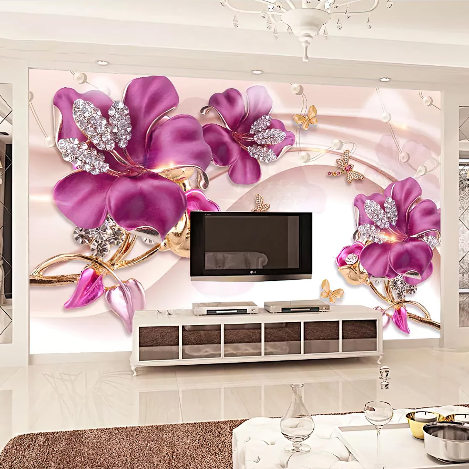 European Style Photo Wallpaper - Custom Mural 3D Luxury Royal Palace Hotel Hall Wall Painting, Living Room Bedroom Sofa TV Background Decoration, 200 Cm (H) × 300 Cm (W - View #8
