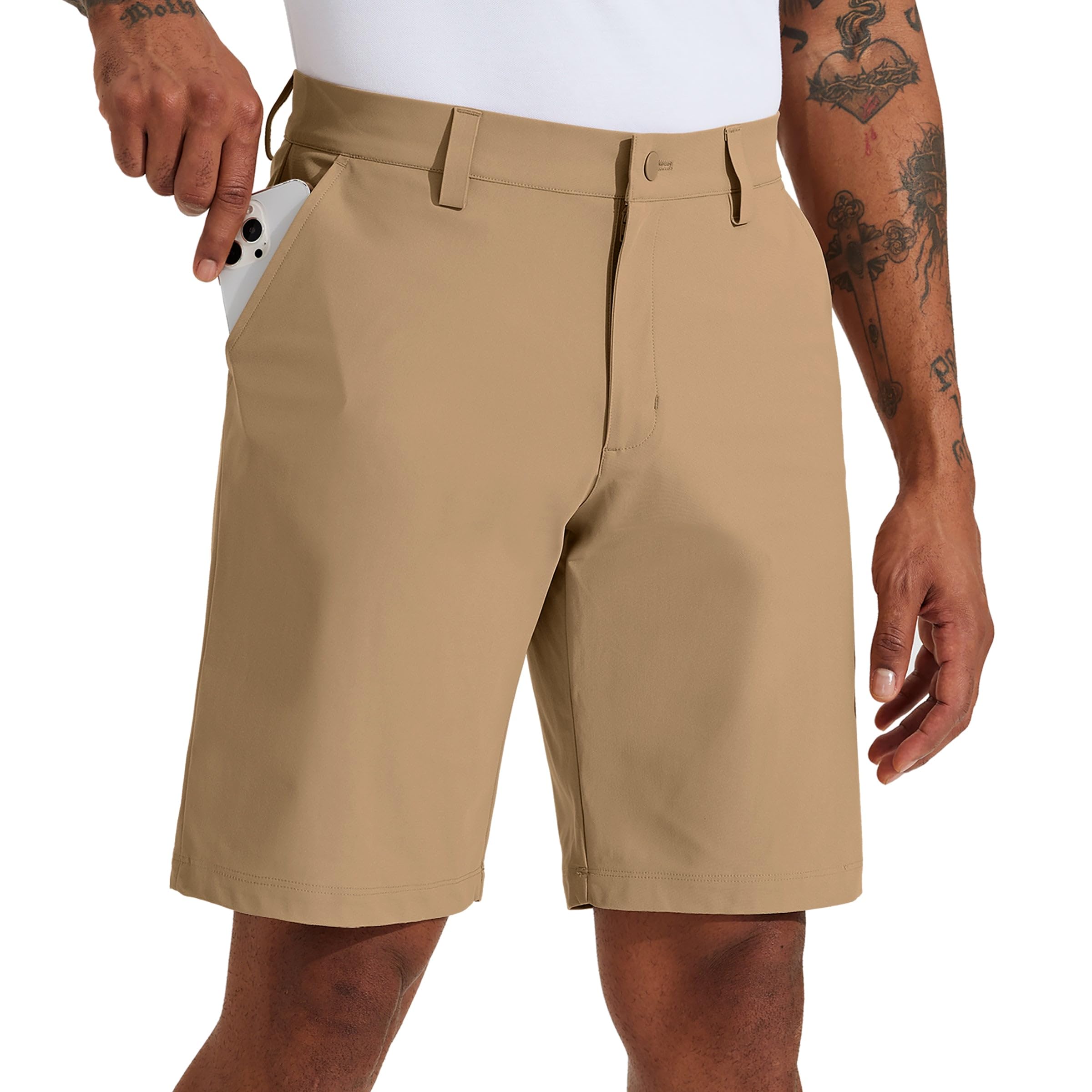 Willit Men's Golf Shorts Stretch Work Dress Shorts Quick Dry Hiking Athletic Casual Shorts with Pockets 10"