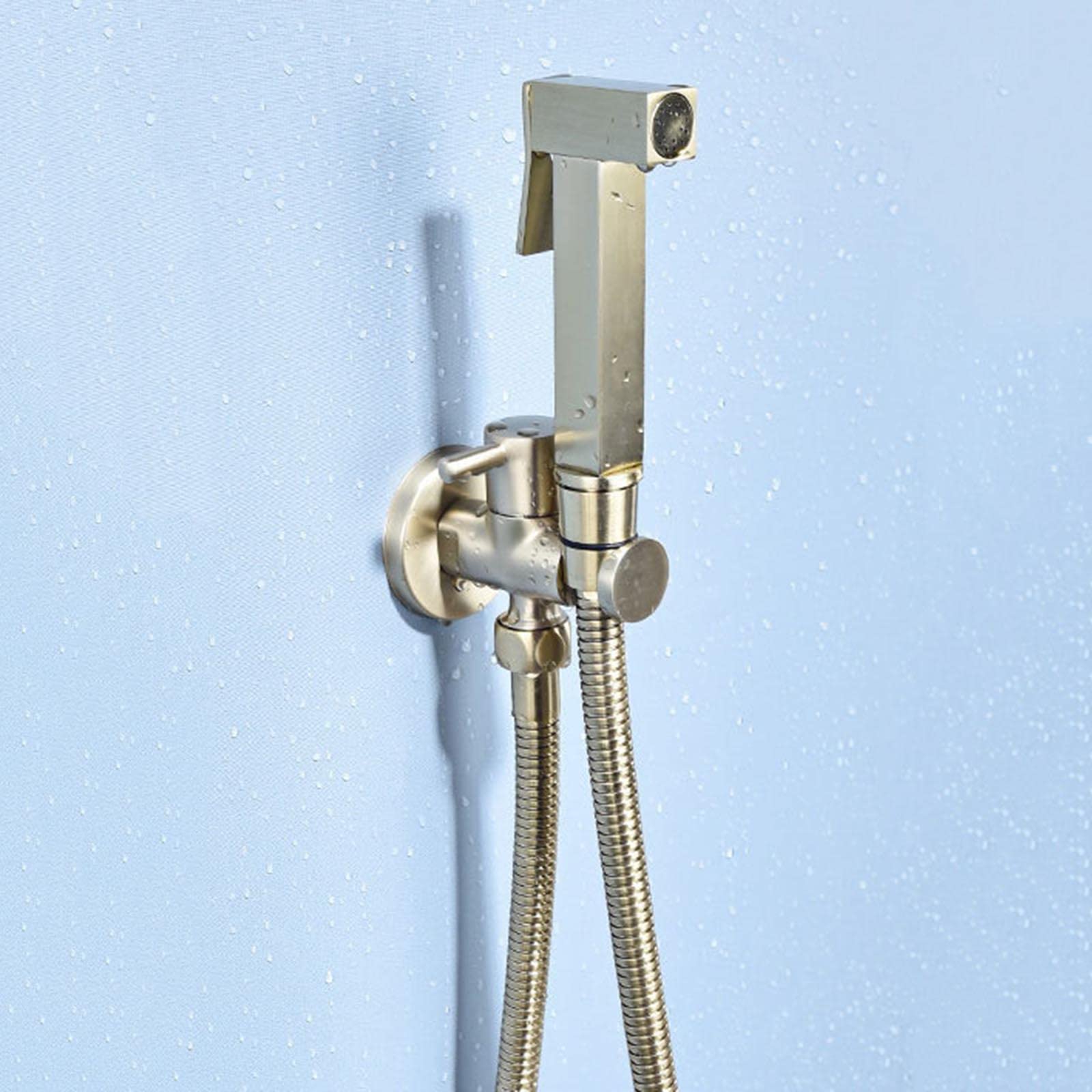 WC-Bidet-Sprühset Hand-Bidet-Sprühgerät for Toilette Handbrause for Toilettengebrauch mit Schlauch Goldmessing Kaltwasser-Bidet-Duschaufsatz,D (Color : A)