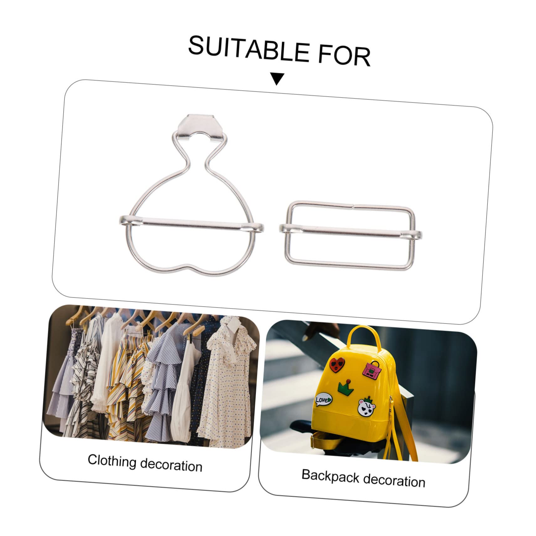 ABOOFAN 50stücke Herzförmige Schnallen Für Kleidung Vielseitige Gurt Und Trägerschnallen Für Handtaschen Rucksäcke Und -projekte Robust Und Langlebig