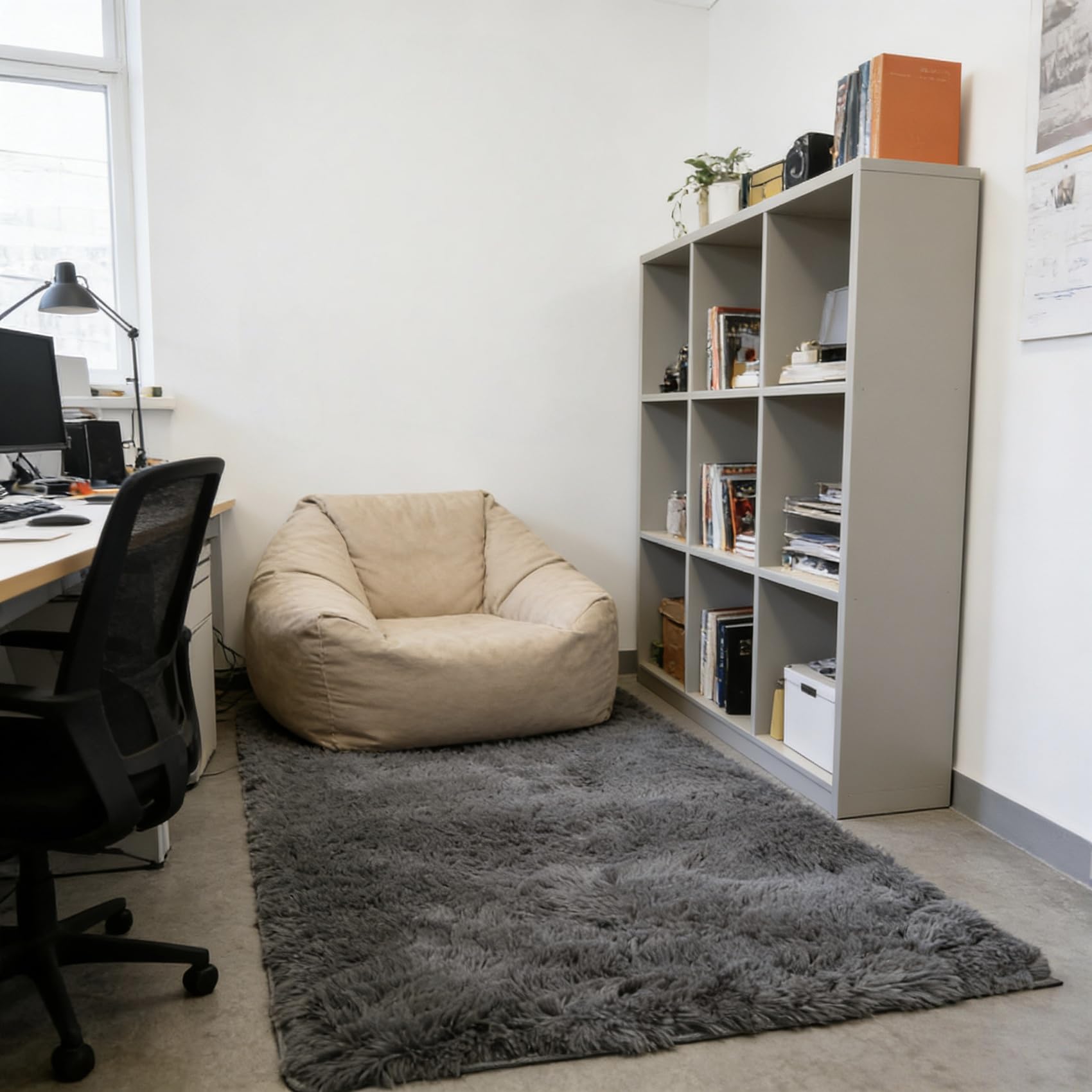 Tapis de chambre gris 40x270 cm idéal pour une descente de lit douillette