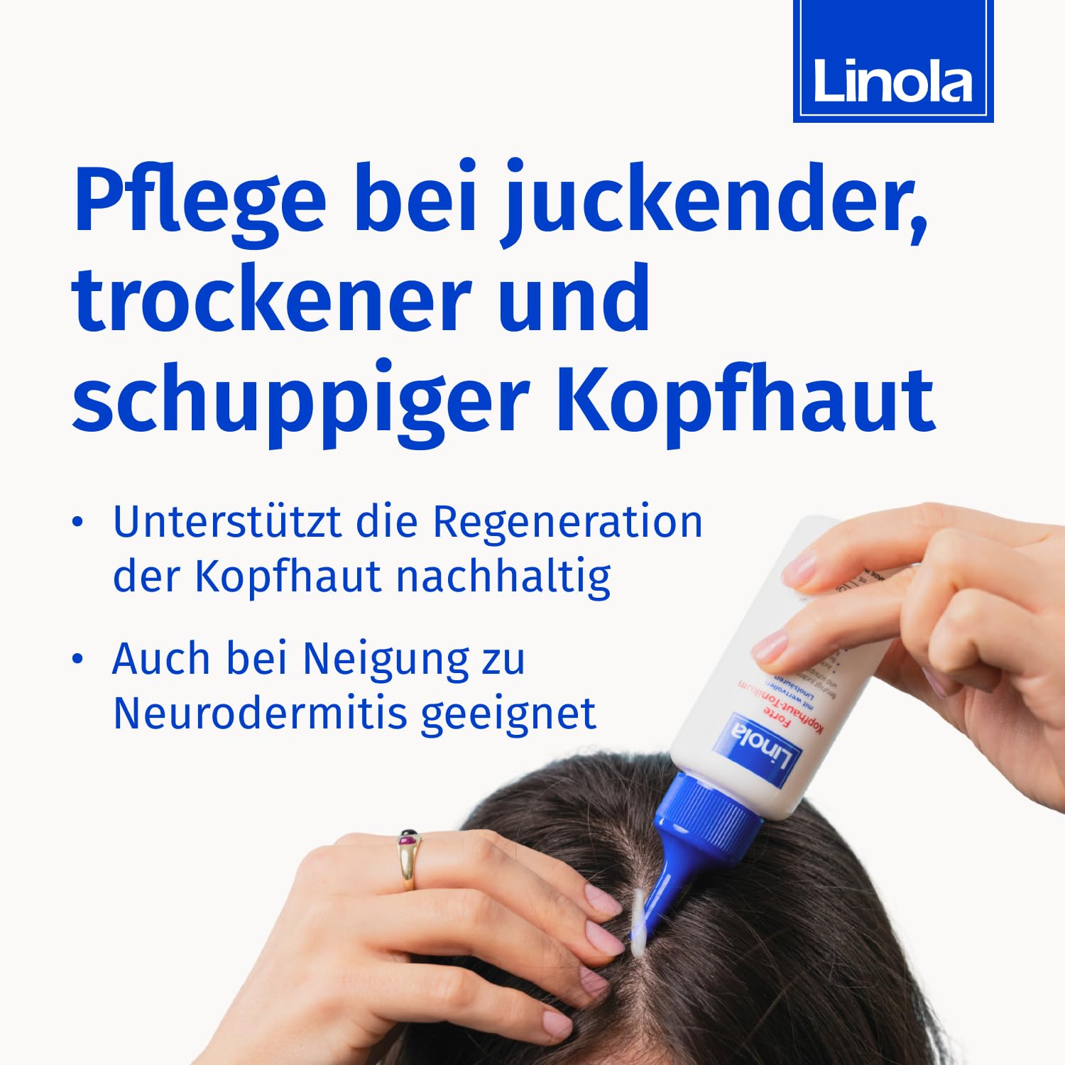 Linola Forte Kopfhaut-Tonikum - 2 x 100 ml | Kopfhautpflege bei juckender, trockener und schuppiger Kopfhaut | Lindert Juckreiz und leichte Entzündungen | auch bei Neigung zu Neurodermitis geeignet
