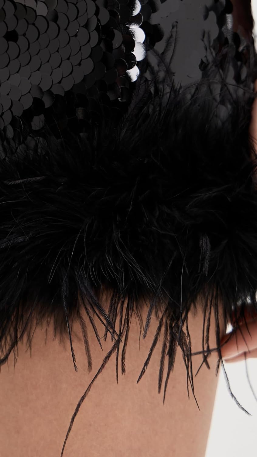 Women's Nicola Faux Fur Hem Mini Dress - Image 6