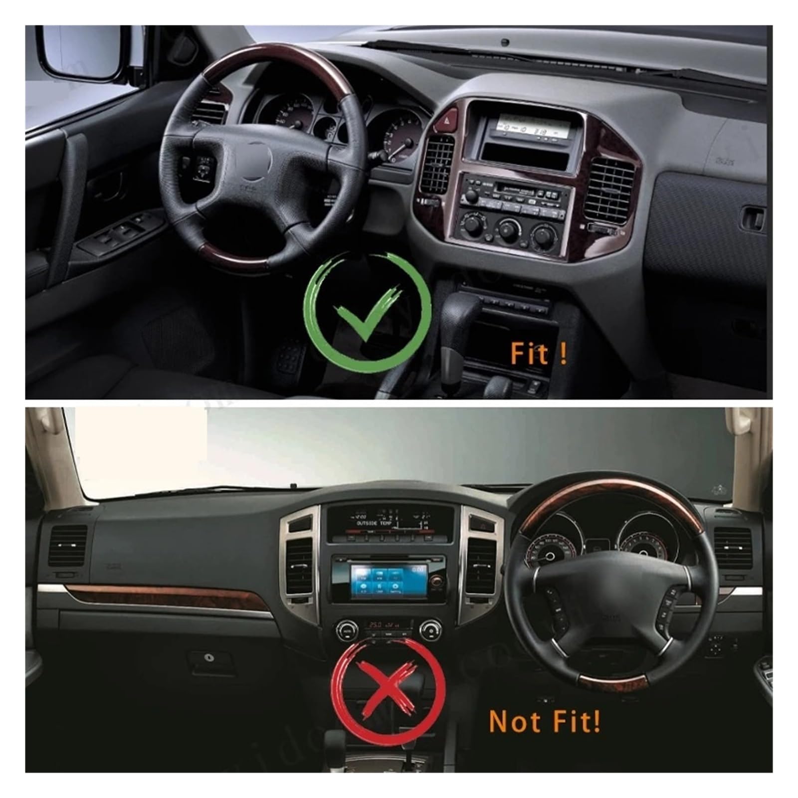 ZHOUKAIDM Air Conditioning Vent A/C Air Vent Outlet Air-Conditioning Fit for Mitsubishi Pajero V73 V75 V77 Montero Car Exhaust Vent Outlet Durable(Left-Assy)