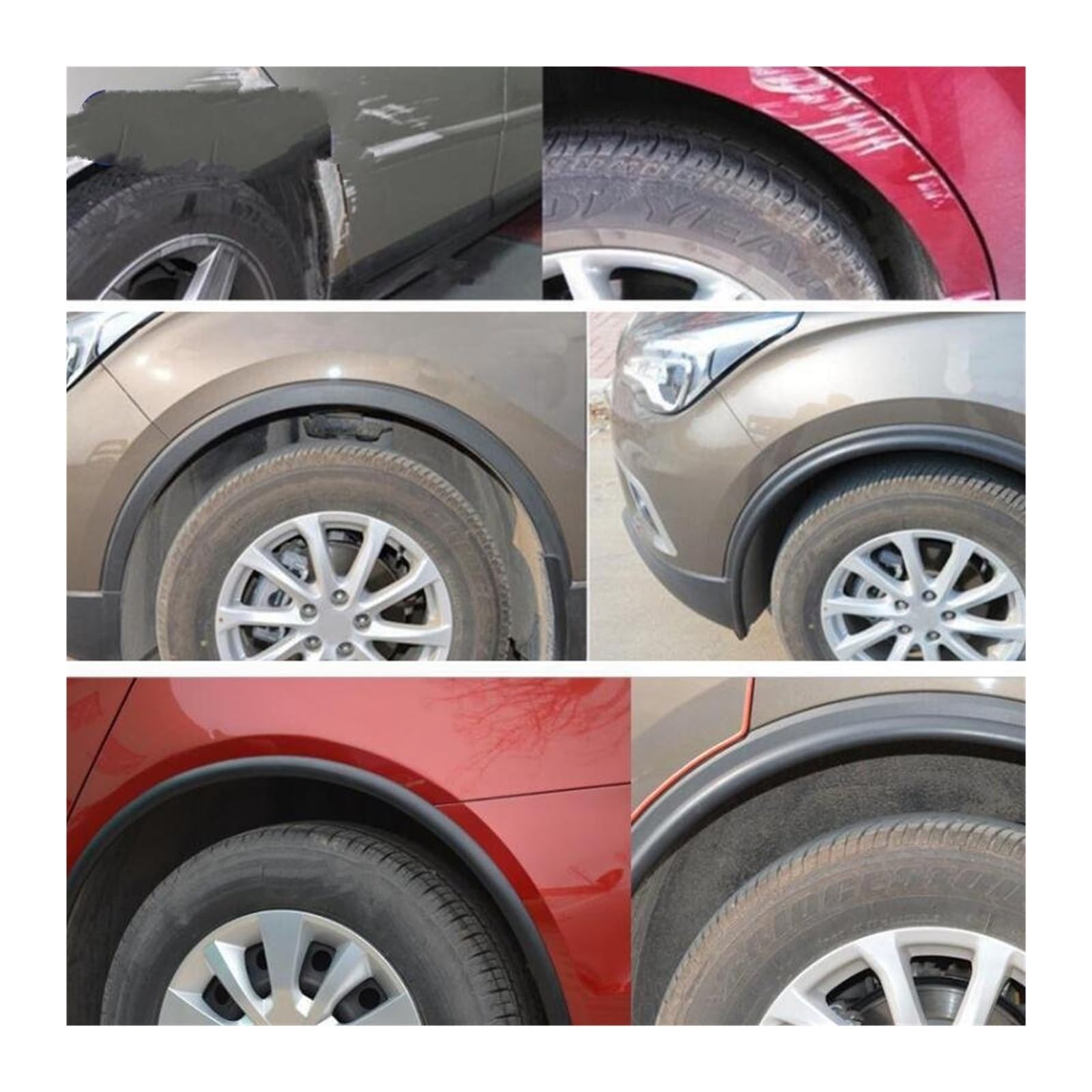 Kit Parafanghi Flessibili Extra Larghi Per Auto, 4 Pezzi, Larghezza 80 Mm, Protezione E Stile Universale