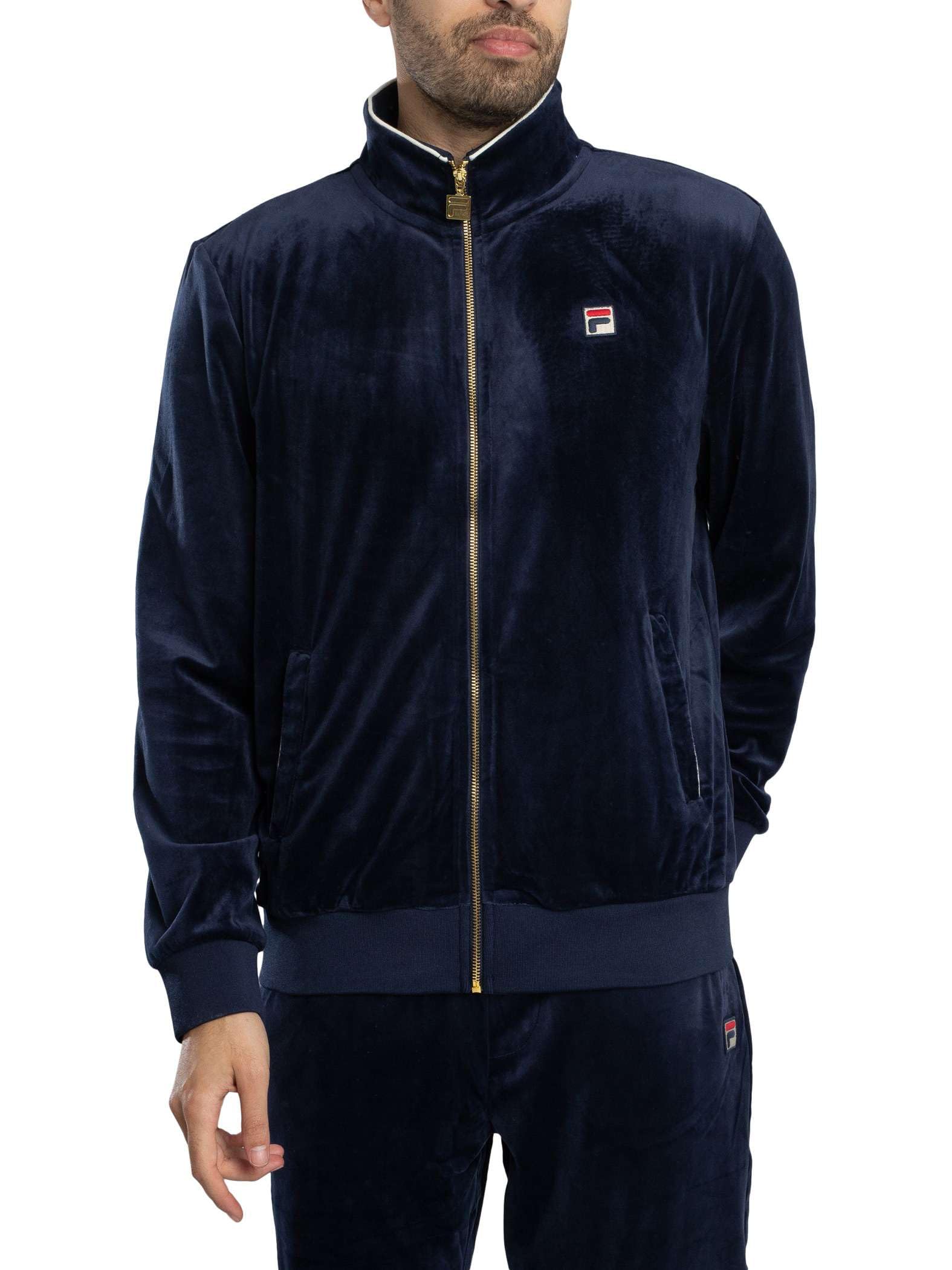 Fila Men's Navy/Gardenia Irving 2 Velour Track Jacket, S