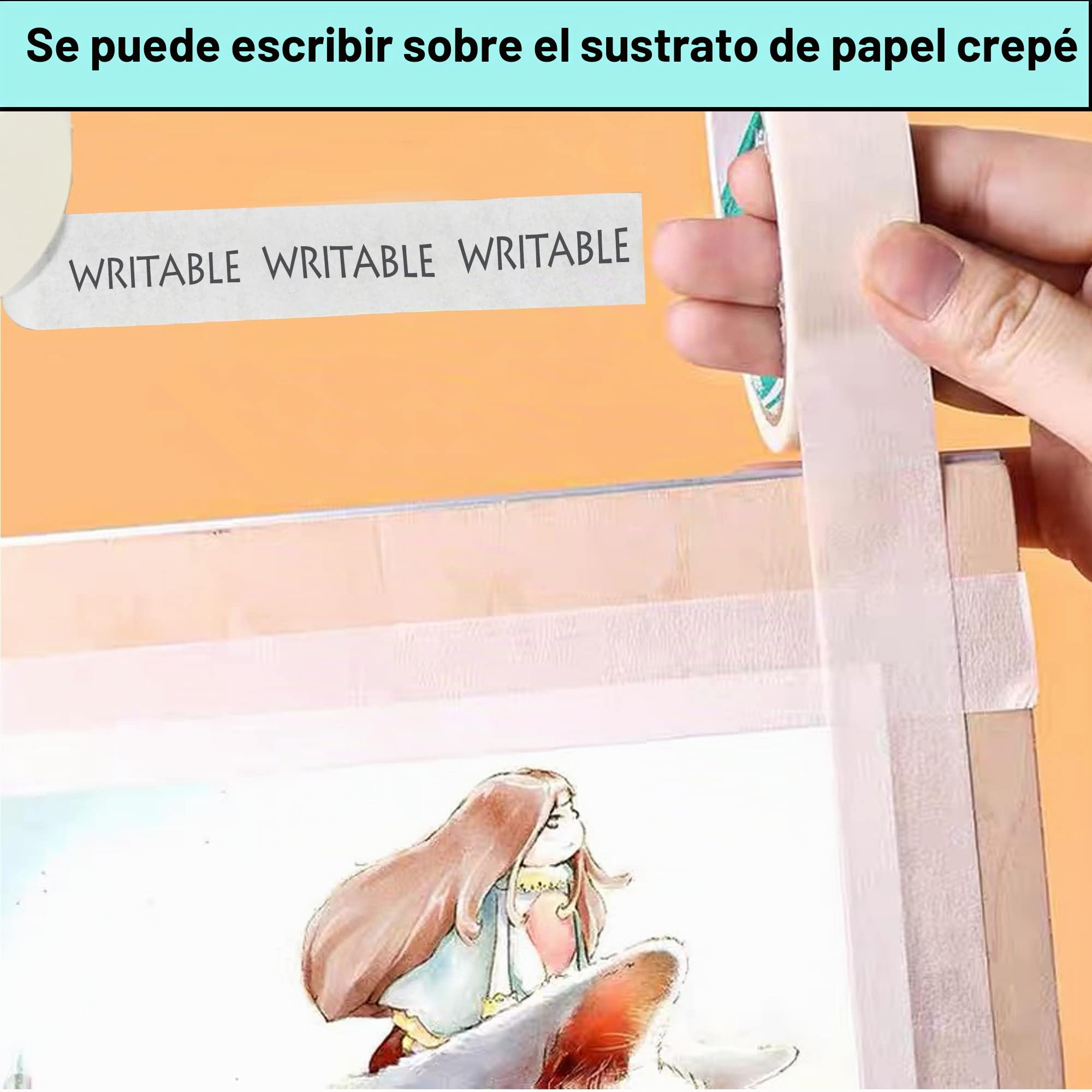 DHER Pintar Cinta De Papel Pintar Cinta De Enmascarar Cinta Masking 2 Piezas De Cinta Adhesiva De Papel De Enmascarar 2cm * 20 M ProteccióN Arte Estudiantes Cinta De Pintura De Alta Viscosidad (2cm)