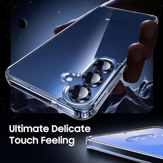for Samsung Galaxy S26 Case Clear,S26 Case with Screen Protector & Camera Protector,Slim Shockproof Anti-Yellow Transparent Cover for Samsung S 26 Phone Cases 5G 2026