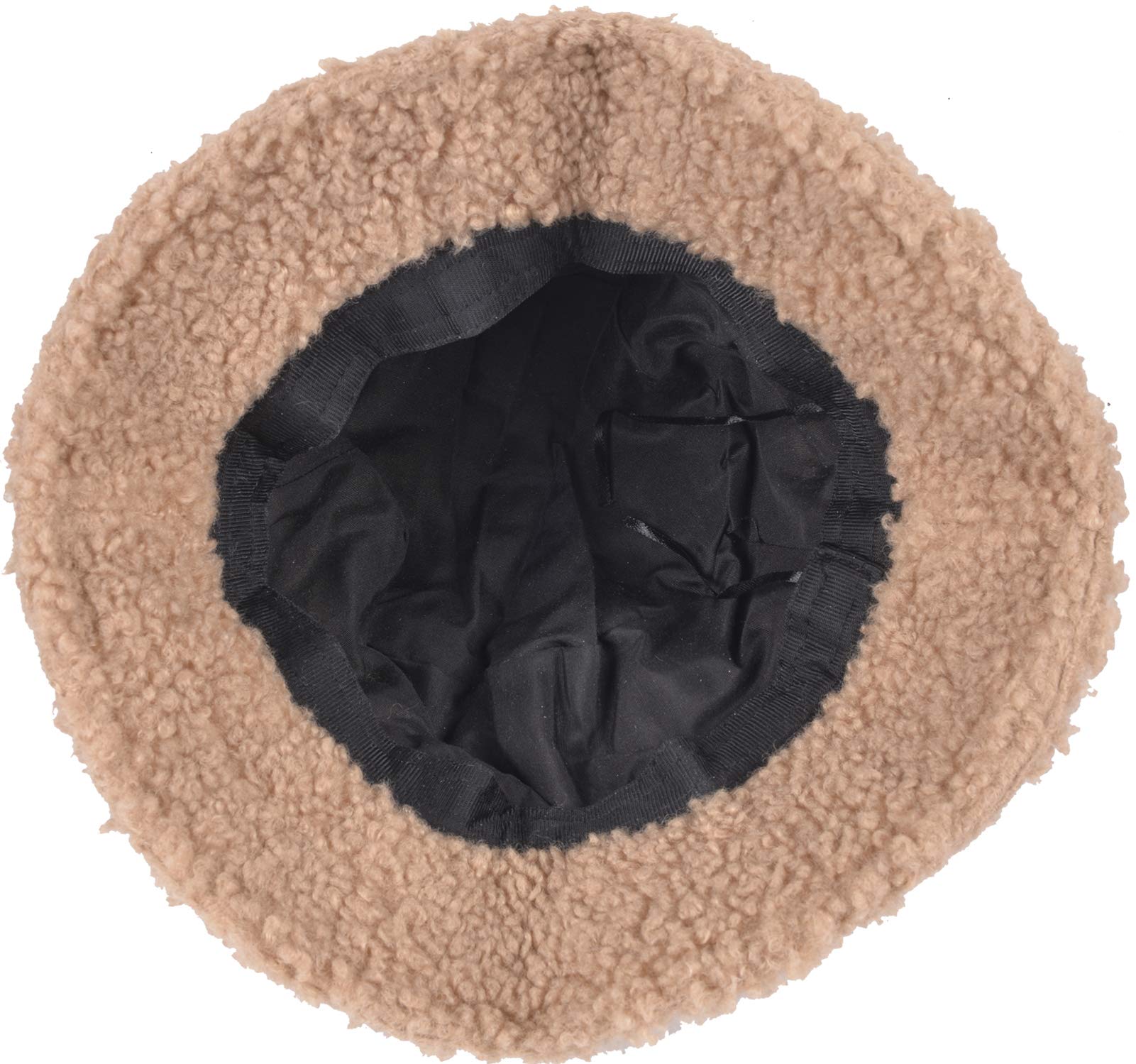 ChezAbbey Faux Fur Bucket Hat, Fuzzy Furry Winter Warm Fisherman Cap, Fluffy Teddy Sherpa Clothe Hats for Women Men Girls