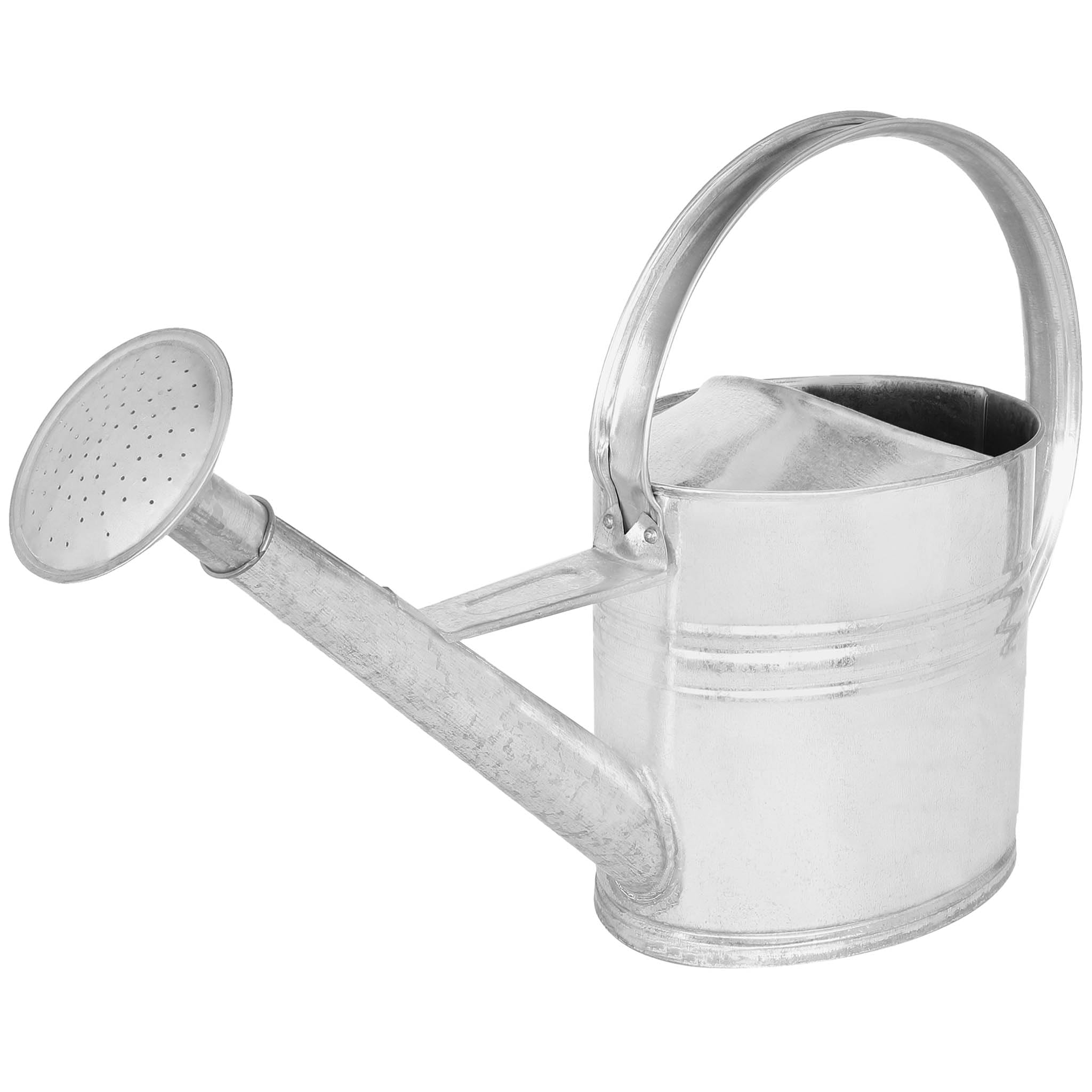 KOTARBAU® Watering Can - Galvanised Steel - 10 L (2.2 Gallon) - Silver - Removable Rose for Indoor and Outdoor Plants - Durable Metal Watering Can for Garden and Houseplants