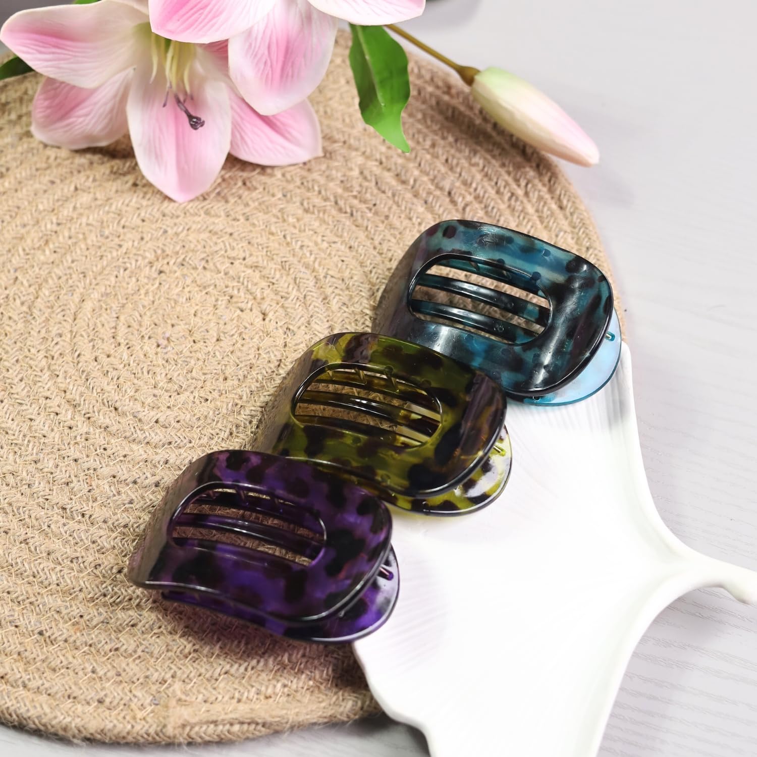 ANNA CREATIONS 3 fermagli per capelli French Concord