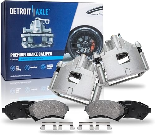 Miniatura 66 de Detroit Axle - Pastillas de freno para Chevy Trailblazer GMC Envoy Pastillas de freno de cerámica w/Hardware Buick Rainier Isuzu Ascender Olds