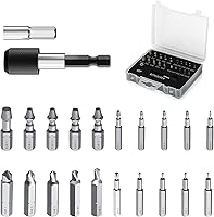 Raynesys 22-Piece Screw Extractor Set - HSS Alloy Steel Easy Out Kit for Stripped, Damaged Screws & Bolts in Wood, DIY, Home Repair w/ Magnetic Bit Holder