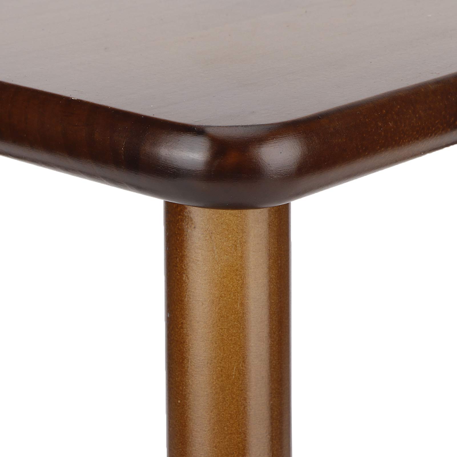 Generic Sgabello per Bambini Grazioso Panca in Legno Sgabello Stabile per Uso Domestico - Materiale in Pino per Soggiorno, Bagno (quadrato assemblato colore noce)
