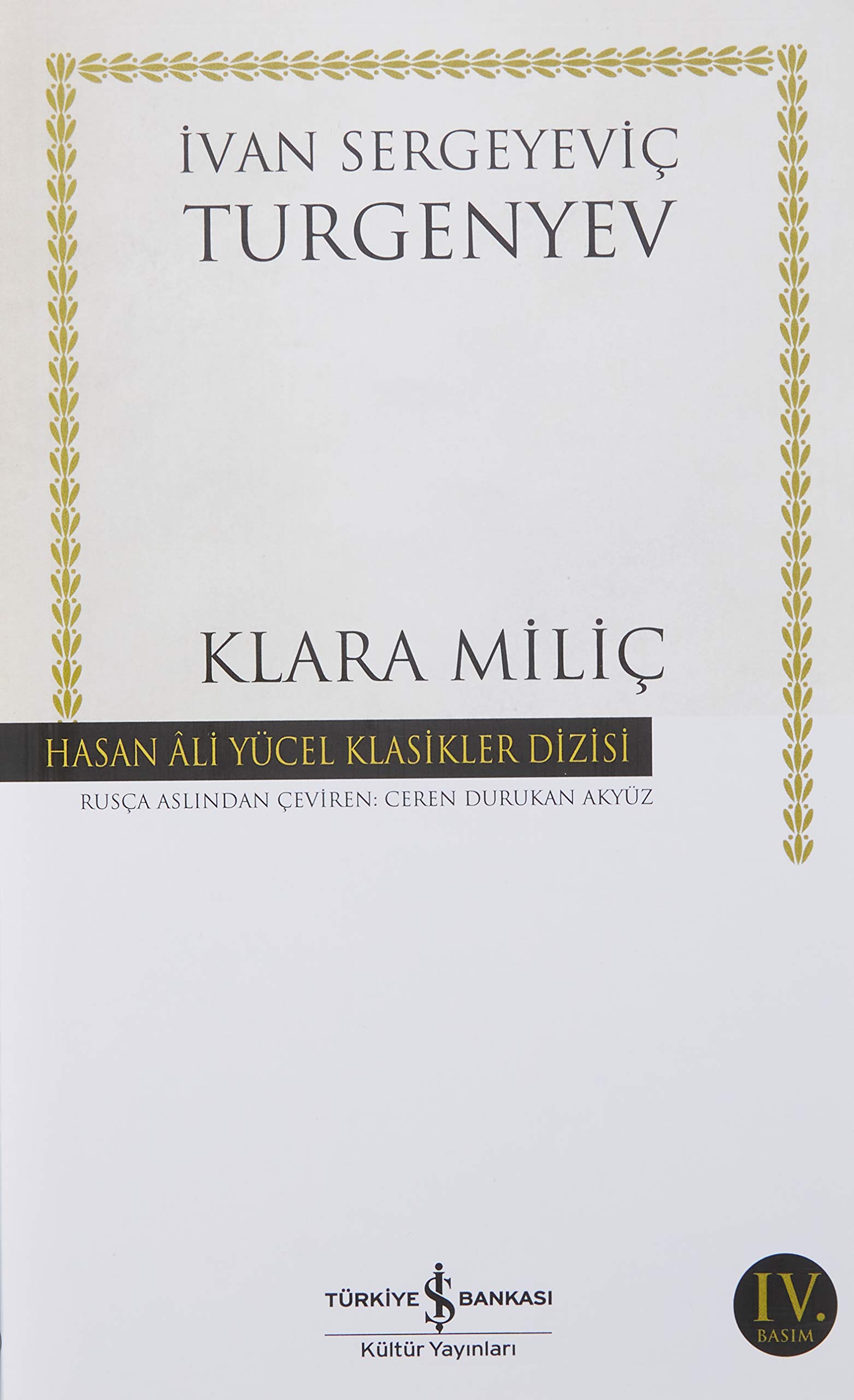 Klara Miliç: Hasan Ali Yücel Klasikler Dizisi