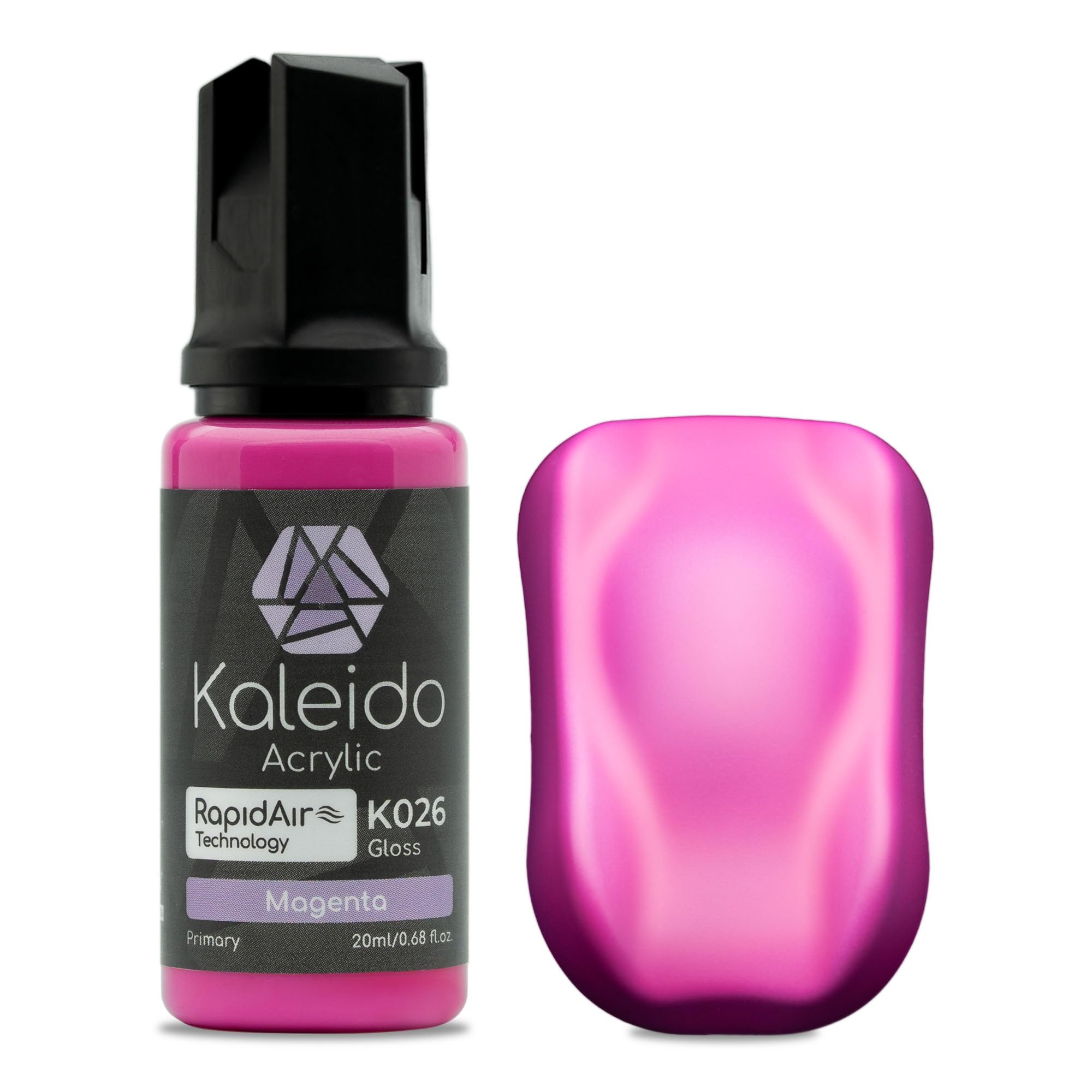 Gaahleri Kaleido Primary Colors 20ml K026 Magenta, Water-Based Acrylic, Airbrush Paint for Scale Models, Gundam, Mecha, Miniature, Figures, Car & Sci-Fi Kits, Pre-Thinned, High Gloss, Fast-Drying