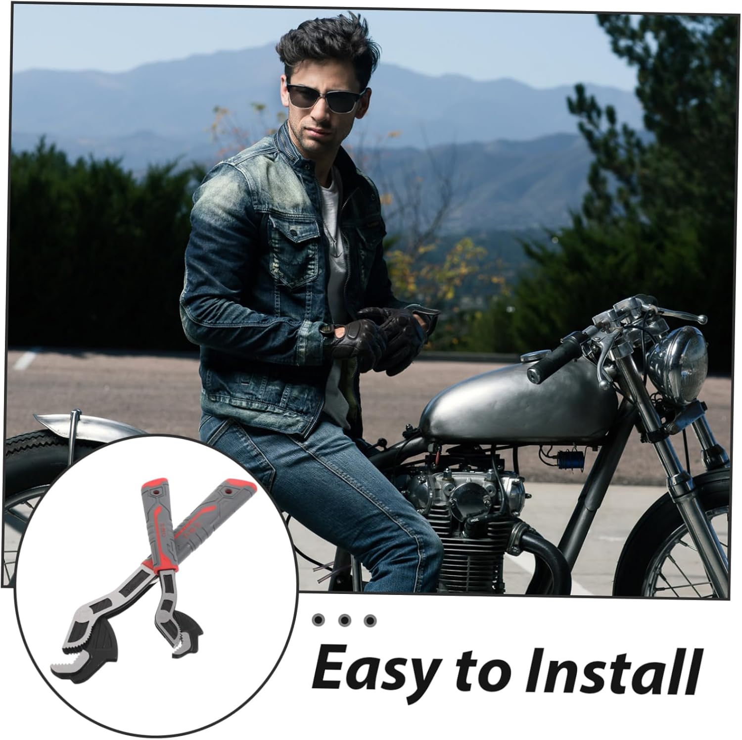 NUOBESTY 2pcs Adjustable Locking Wrench Multifunctional Ratchet Tool for Maintenance Durable Alloy Steel Construction Large Jaw Opening for Various Fasteners