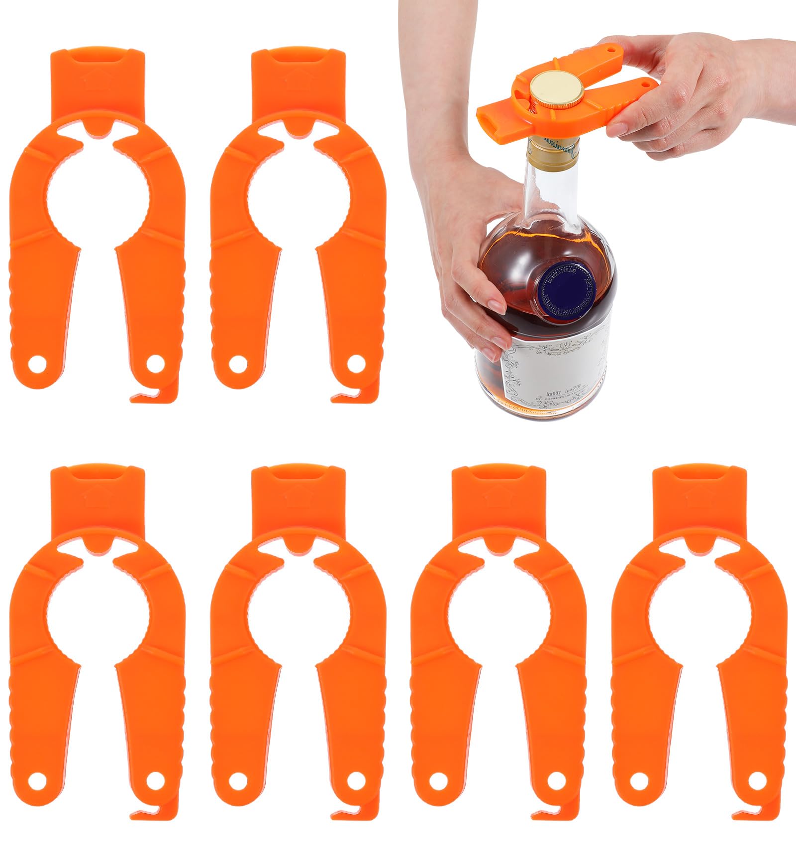 6Pcs Water Bottle Opener for Arthritic Hands, Water Bottle Opener Set 3 in 1 Multi-Purpose Bottle Cap and Soda Can Opener for Seniors and Arthritic