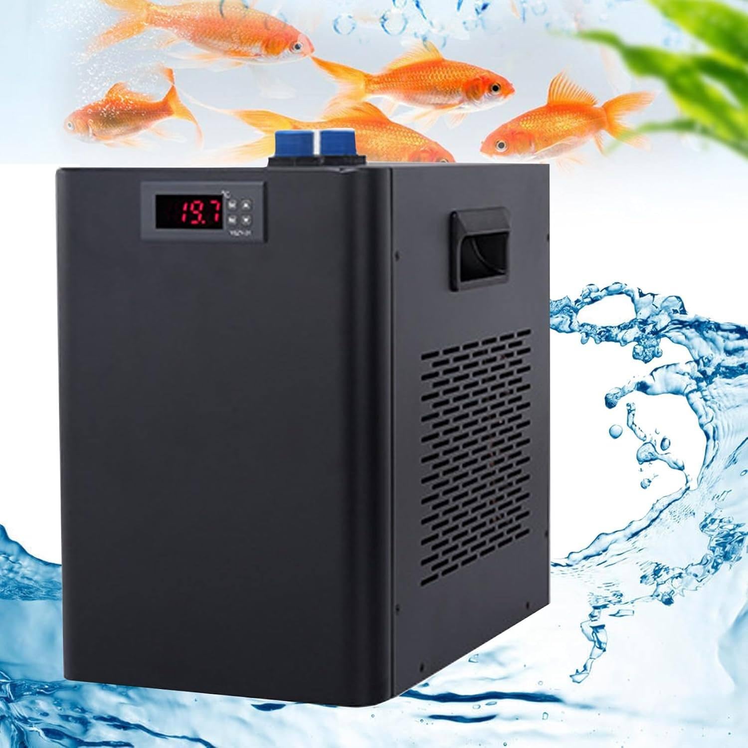Chłodziarka Do Akwarium 42-264 Gal Chłodziarka Do Wody, Chłodnica Hydroponiczna, Systemy Chłodzenia Akwariów Z Cichą Pompą I Filtrami, Z Wydajną Cyrkulacji Stałej,ForFishTankOnly-160L/42Gal