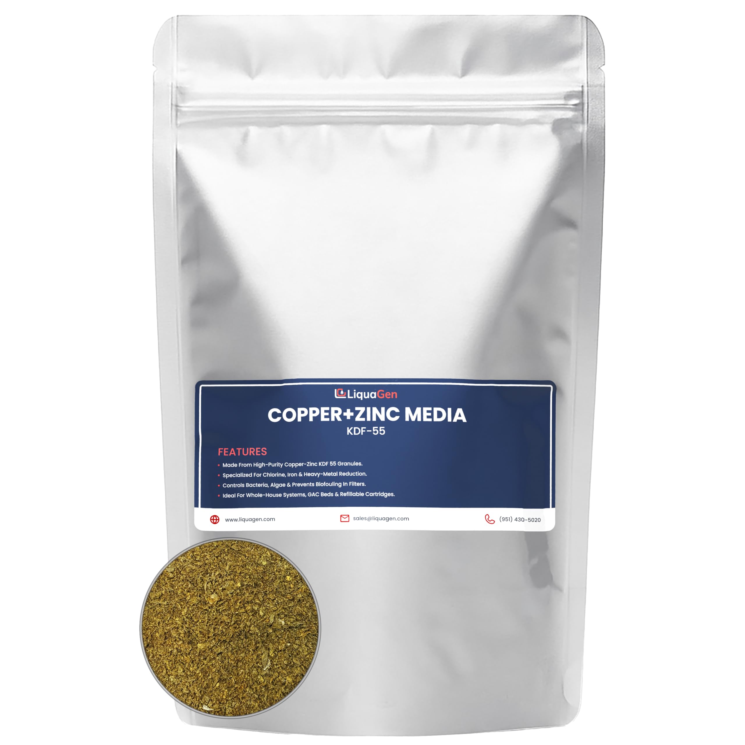 Amazon.com: LiquaGen KDF 55 Copper Zinc Filter Media – 1 lb