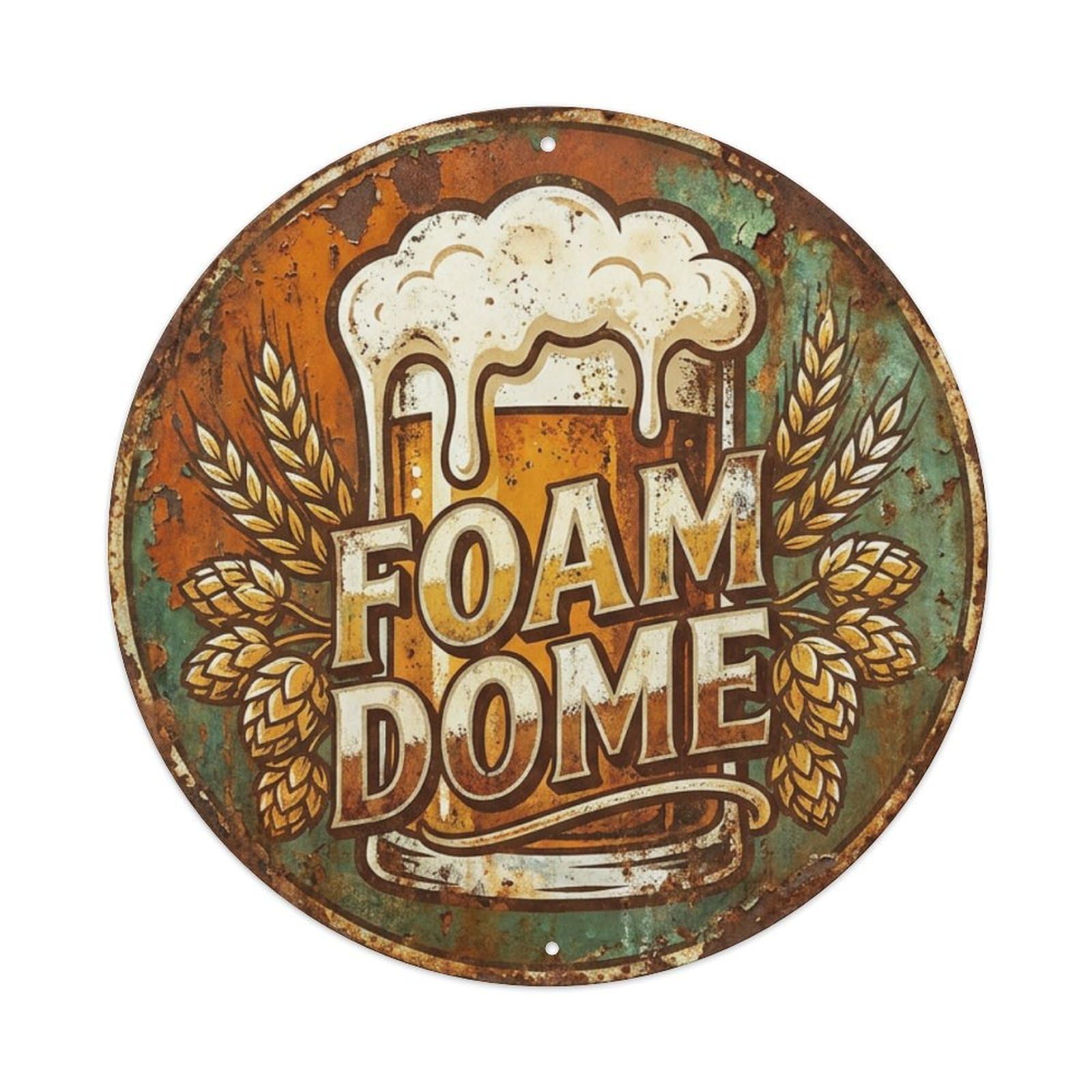 Fyrn Style Metal Tin Sign Vintage Beer Tavern Foam Dome Retro Bar For Pub