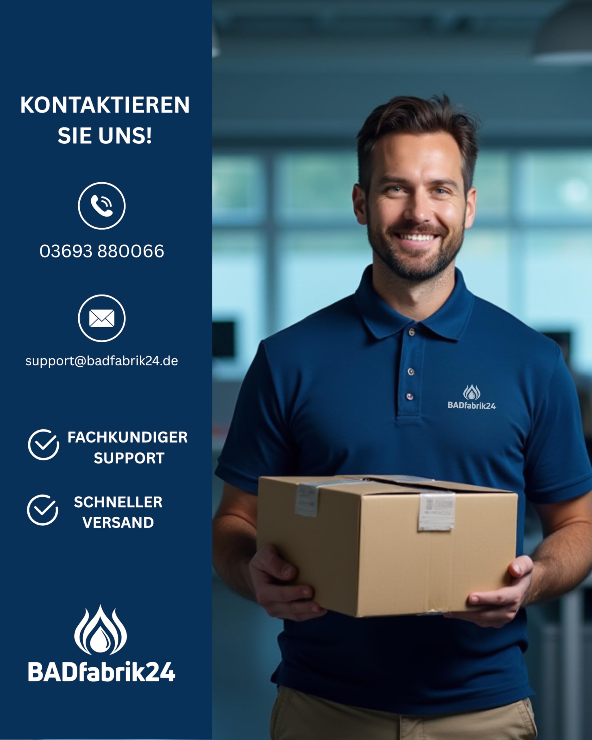 Transportroller Kunststoff 60x40 cm Blau – 4 Leichtlauf-Lenkrollen Ø100 mm, Traglast 250 kg – wendige, stabile Transporthilfe für Kisten & Euroboxen