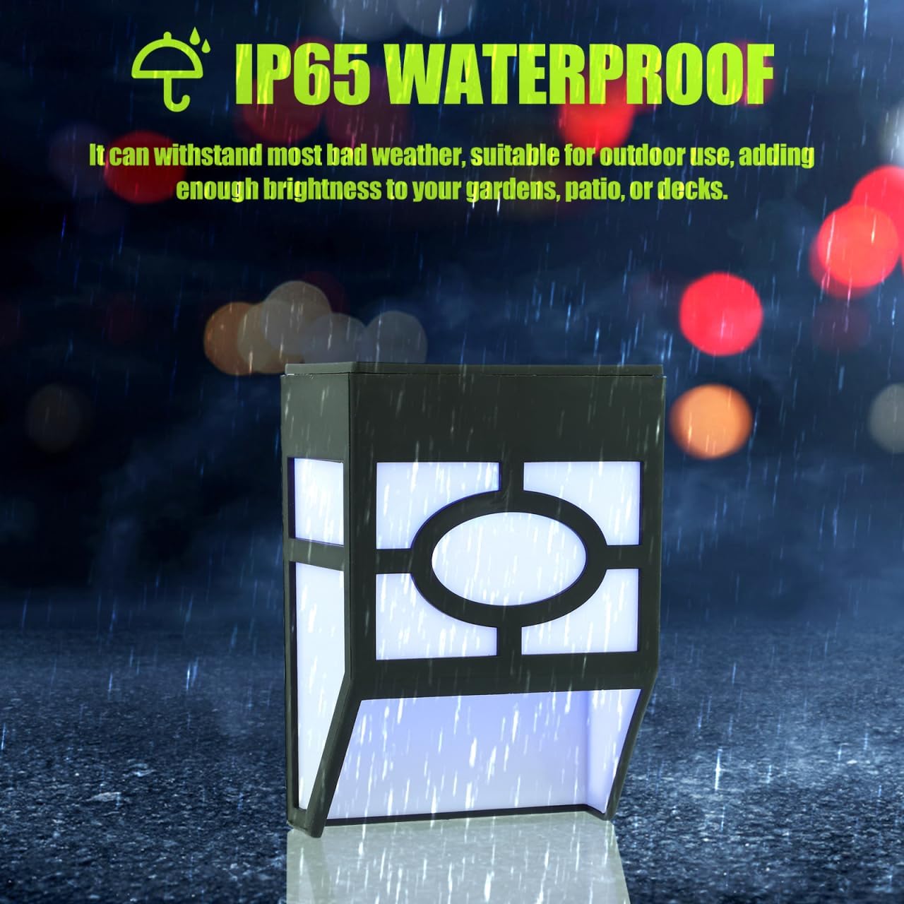 DOITOOL Solar Wall Light Outdoor 2Led Retro Waterproof Ip65 Solar Powered Lamp for Garden Patio Fence Porch with Easy Installation