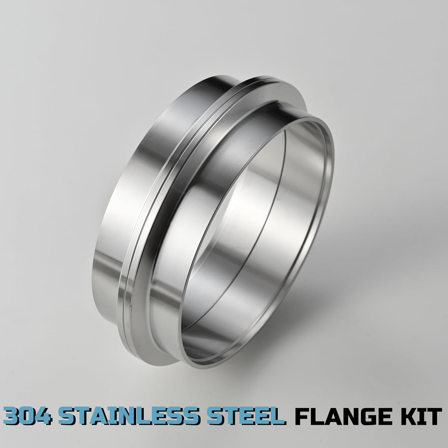 Stainless Steel 4 Inch V Band Exhaust Clamp Flange Kit for Exhaust, Quick Release 4 Inch V Band Clamp for Turbochargers To Hold Components Together Under High Pressure or Heat,1 Piece (4.0‘’)