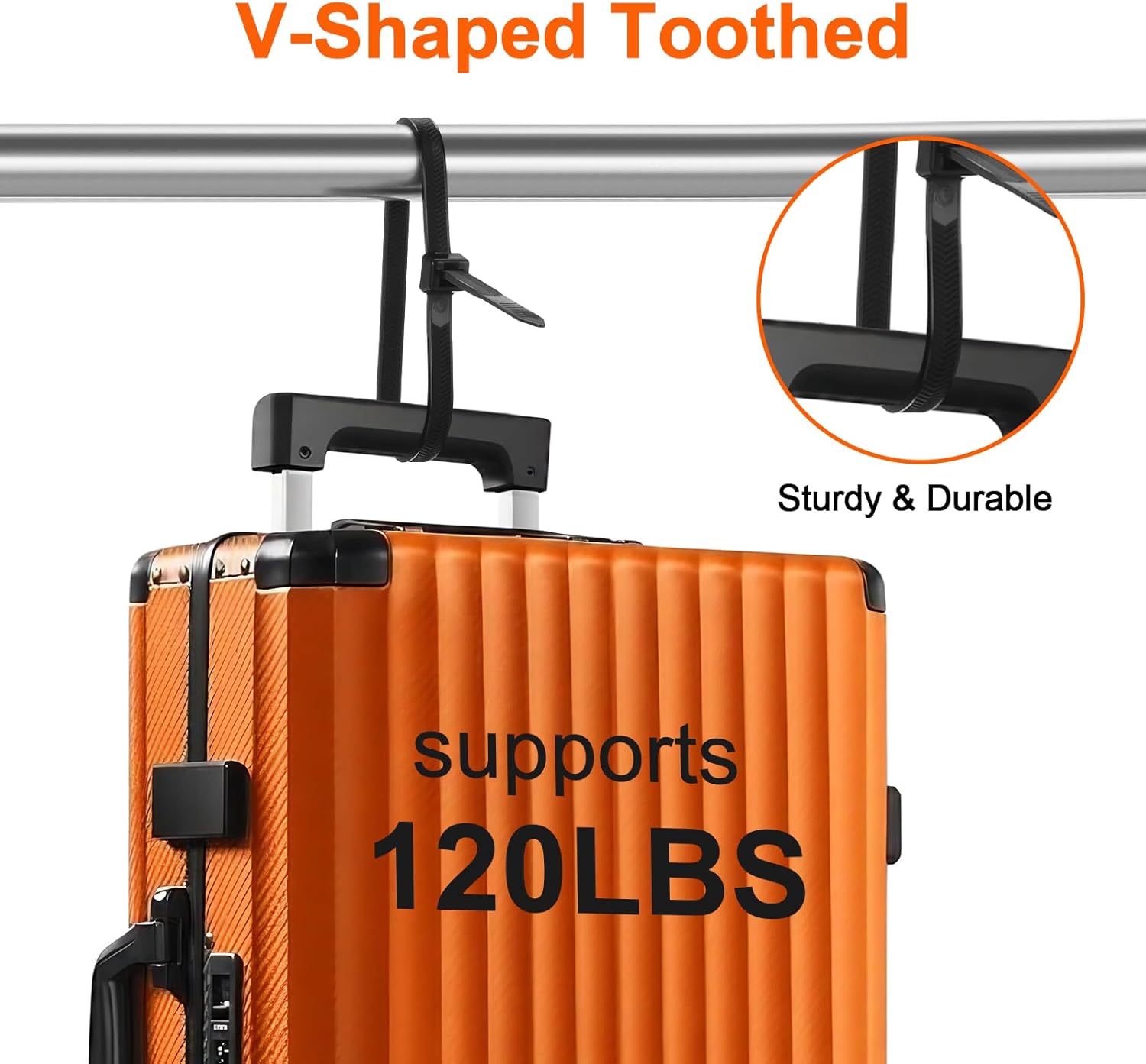 Zip Ties Heavy Duty 12 inch，V-Shaped Toothed Double Sided With 120 LBS Tensile Strength Cable Ties ，Extra Large Wire Ties Adjustable Nylon Tie Wraps for Indoor Outdoor Patented Design（100 Pack Black）