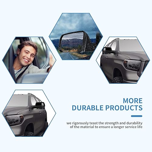 Miniatura 5 de ECCPP Espejos laterales del conductor, espejos retrovisores con calefacción eléctrica, color negro, para Toyota Tundra Sequoia 2007-2017