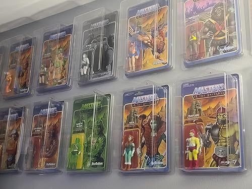 Vista 3 de EVORETRO Vitrina de figuras de acción para Kenner, figuras de reacción Super7, figuras de juguete cardadas de 3.75 pulgadas como Star Wars, Marvel