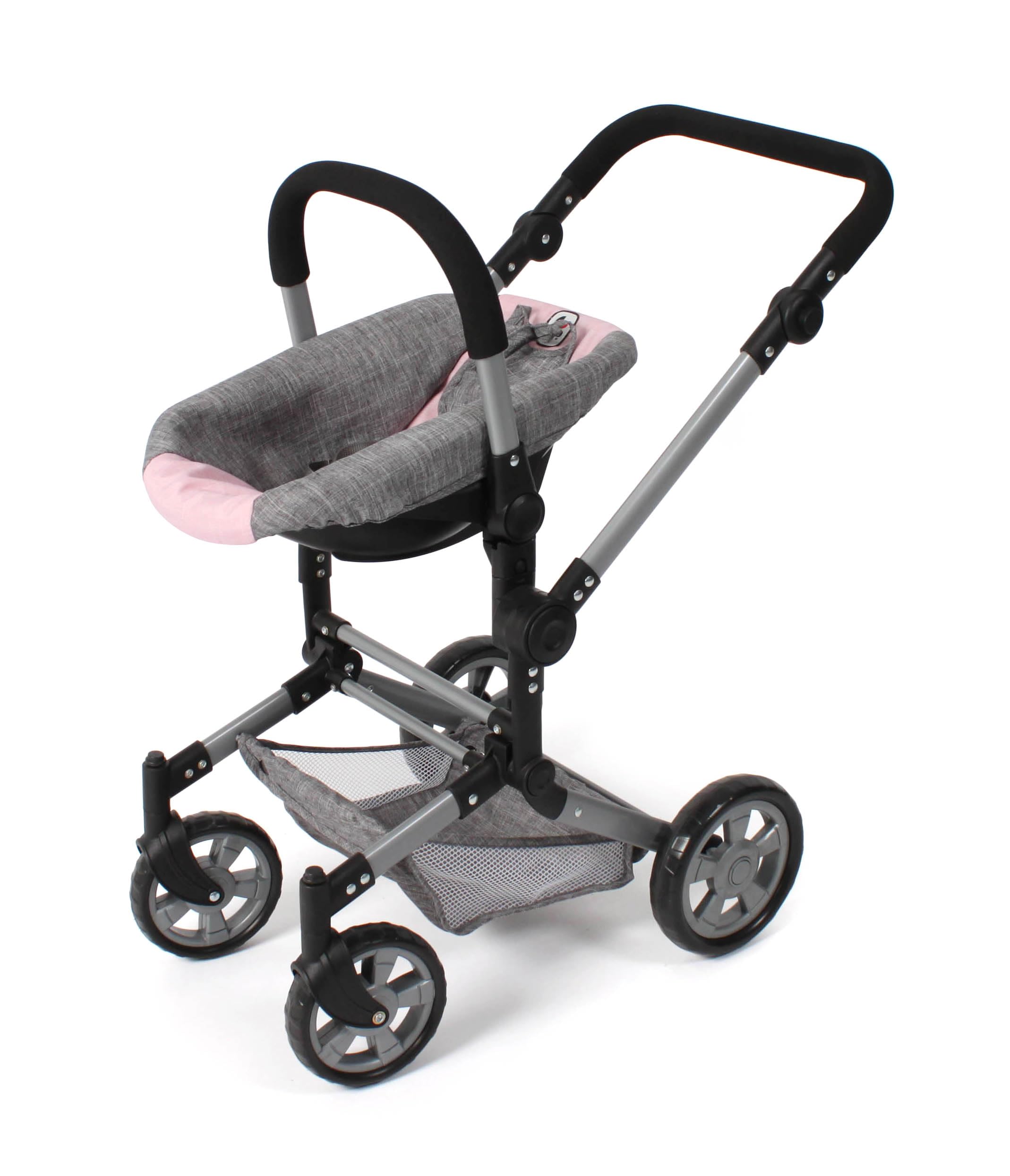 Siège Auto Poupée Bayer Chic 2000 – Nacelle Avec Poignée Réglable Et Bavoir – Pour Poupées Jusqu’à 50 Cm – Rose Confettis
