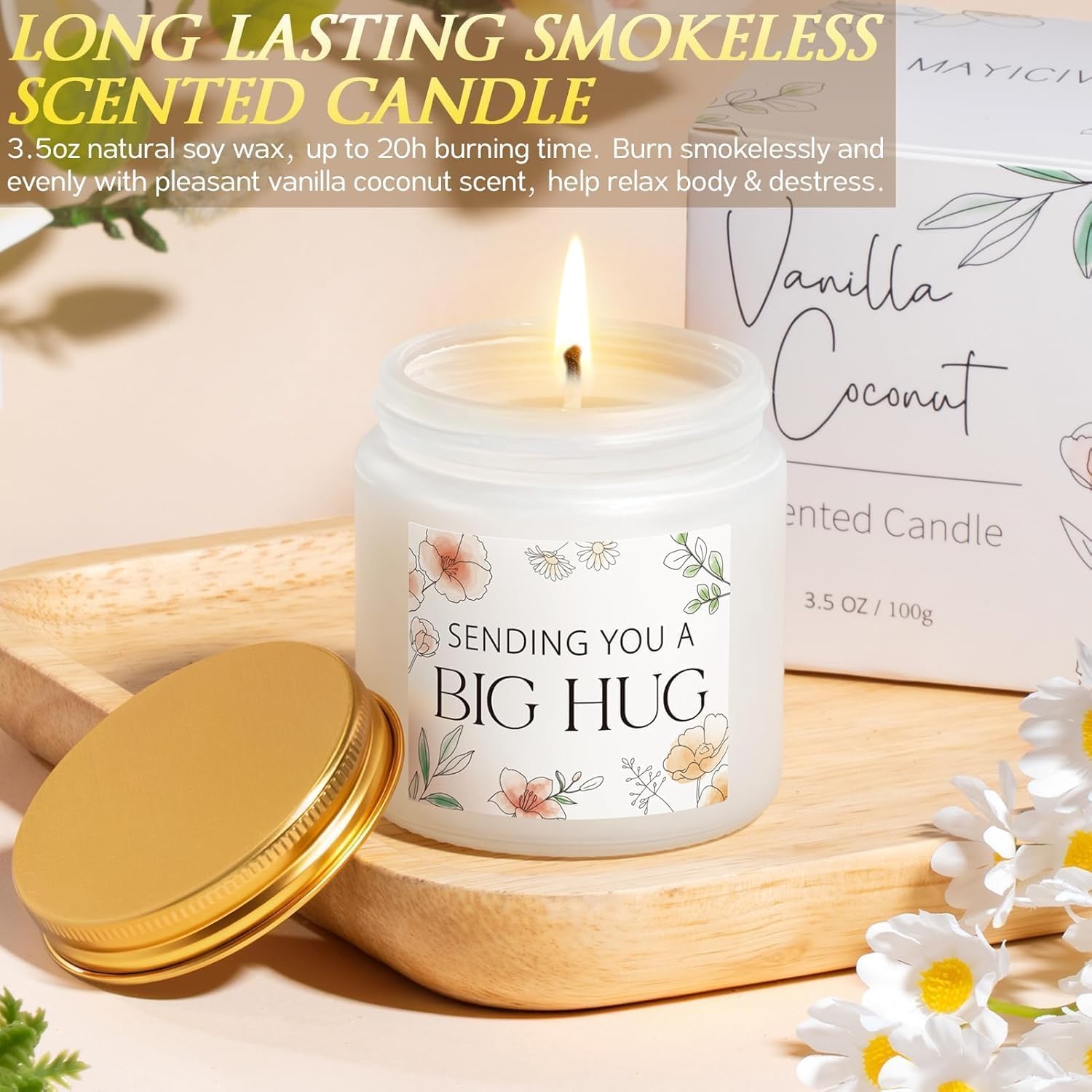 Self Care Get Well Soon Gifts Basket for Women, Easter Birthday Gifts for Women Spa Care Package, Thinking of You Inspirational Sympathy Gift Basket, Mother's Day Gift for Her Mom Grandma Sister Wife