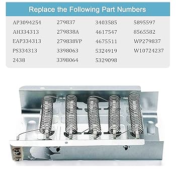 あきページ 2025 UPGRADE 279838 Dryer Heating Element for Whirlpool