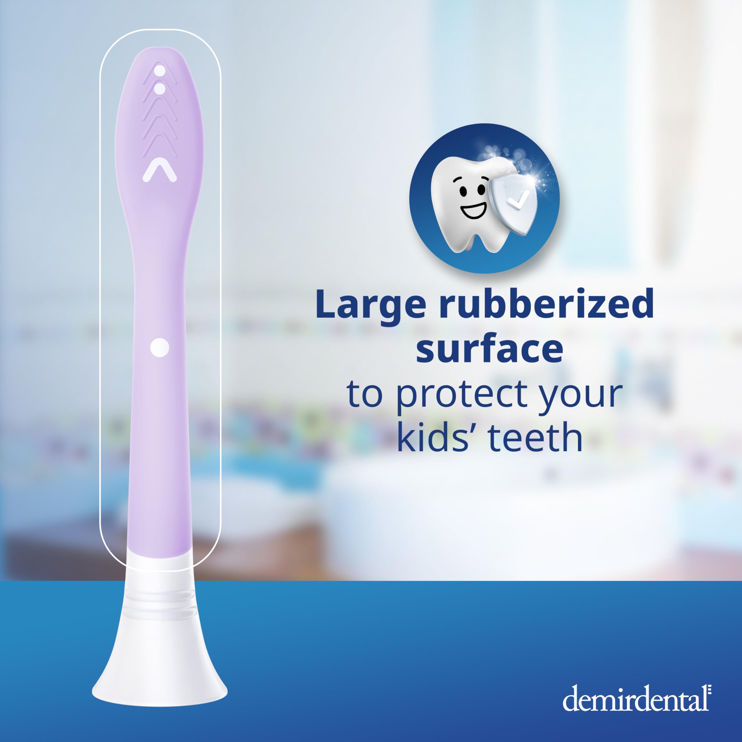 demirdental Testine di ricambio per spazzolino da denti per bambini, compatibili con Philips Sonicare Kids, testine di ricambio Sensitive dai 7 ai 10 anni, lilla, sostituiscono HX6048-confezione da 8