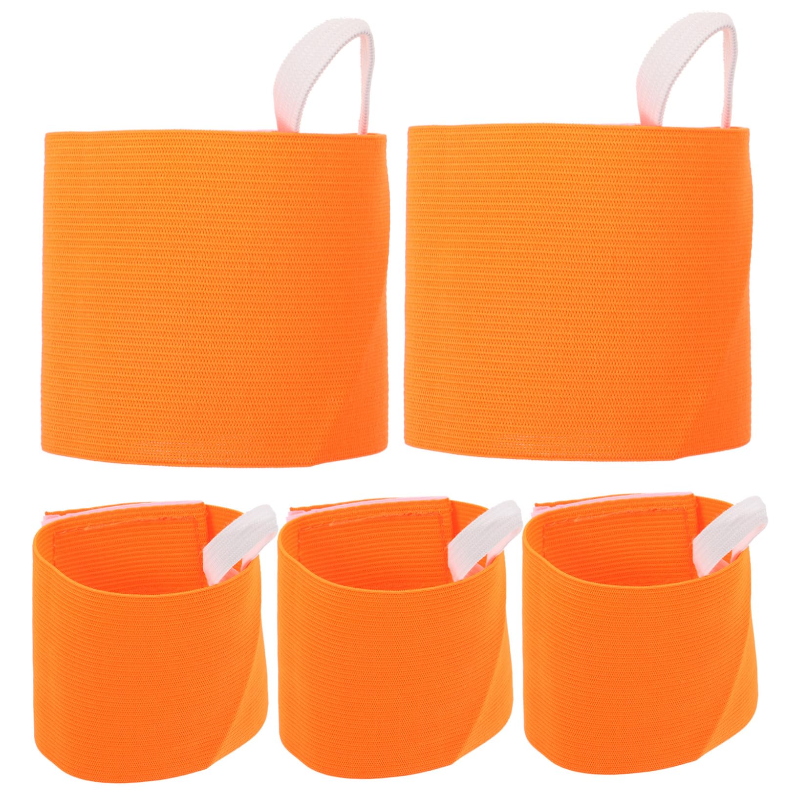 TOYANDONA 5 Series Brazalete Antideslizante Fútbol Deportes Capitan Bandas Futbol Juvenil Capitan De Futbol Elastico Brazaletes Elásticos Ajustables Nylon Naranja 5 Piezas X 5