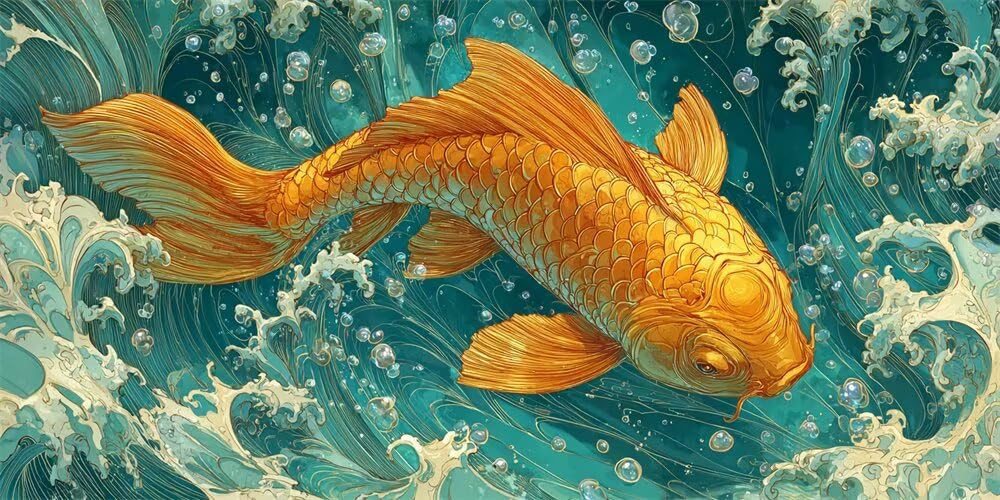 Diamond Painting Eckige Steine Goldfische Diamond Painting Bilder -L513