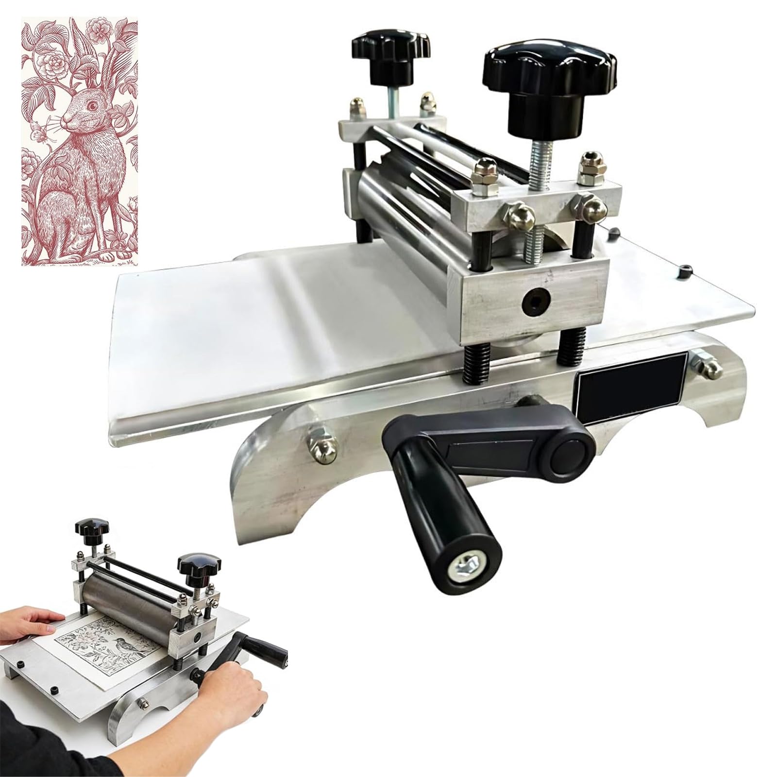 Machine de gravure manuelle pour estampe de relief sans électricité