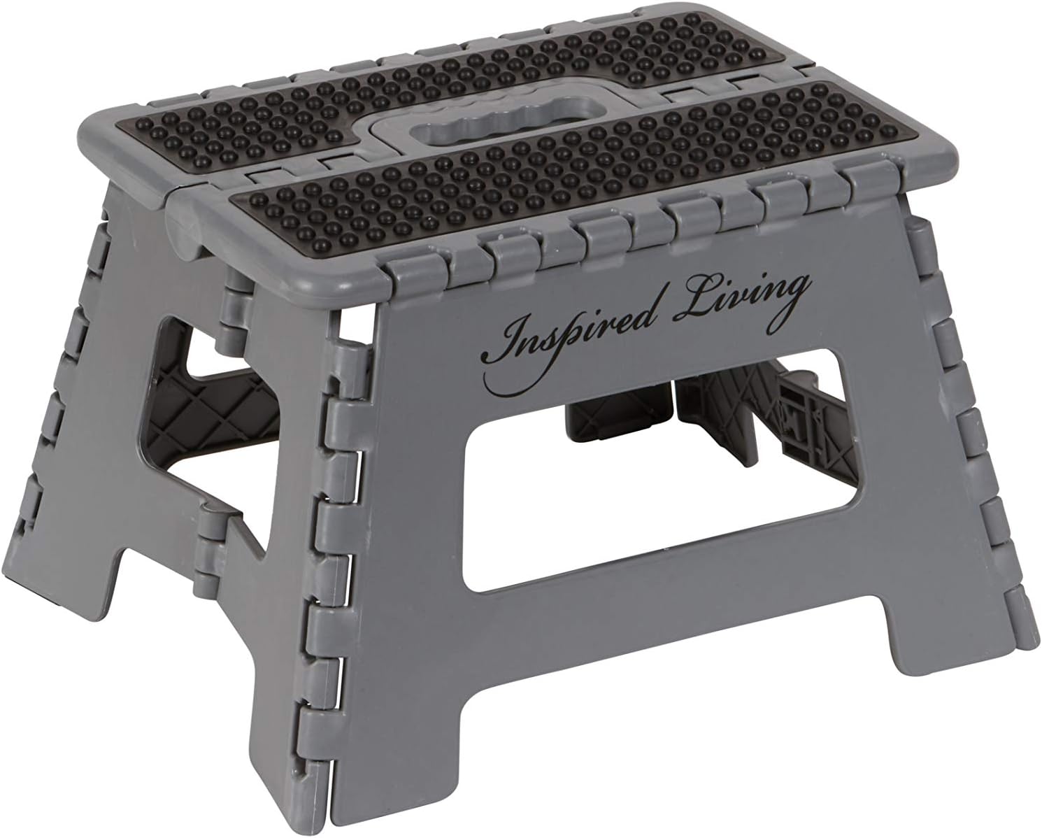 ULTRA-SLIM STEP STOOL - HEAVY DUTY: Folds 2" Wide in Grey; by Vanderbilt Home