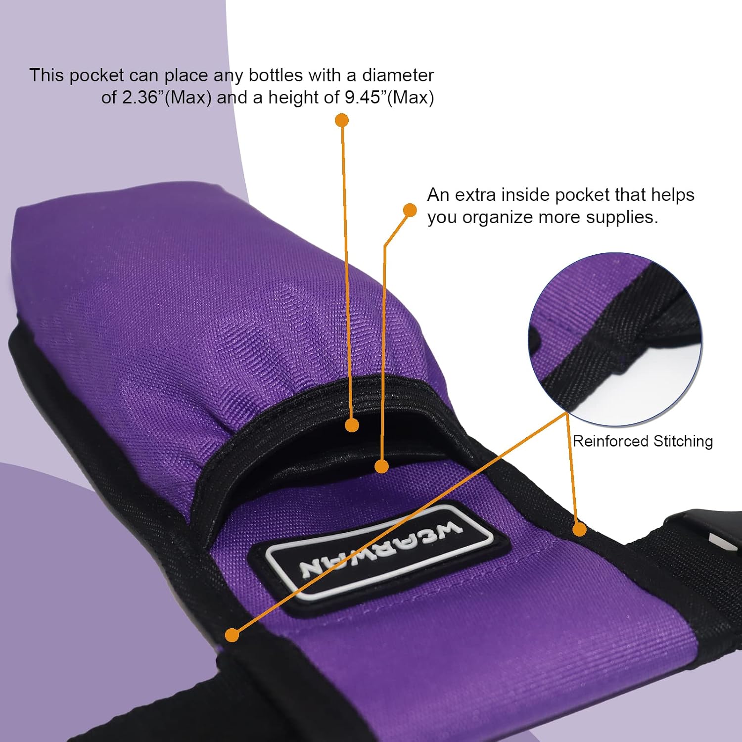 Massage Oil Holster, Adjustable and Durable Massage Holster, Bag only, Bottle not Included image 2