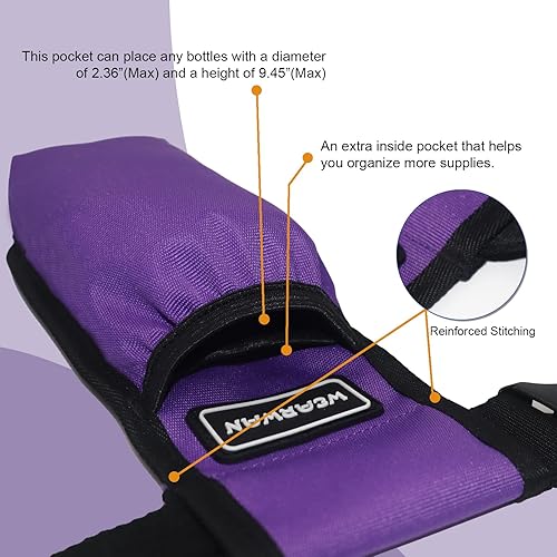 Miniatura 2 de WEARWAN Funda de aceite de masaje, funda de masaje ajustable y duradera, elegantes suministros de masajista