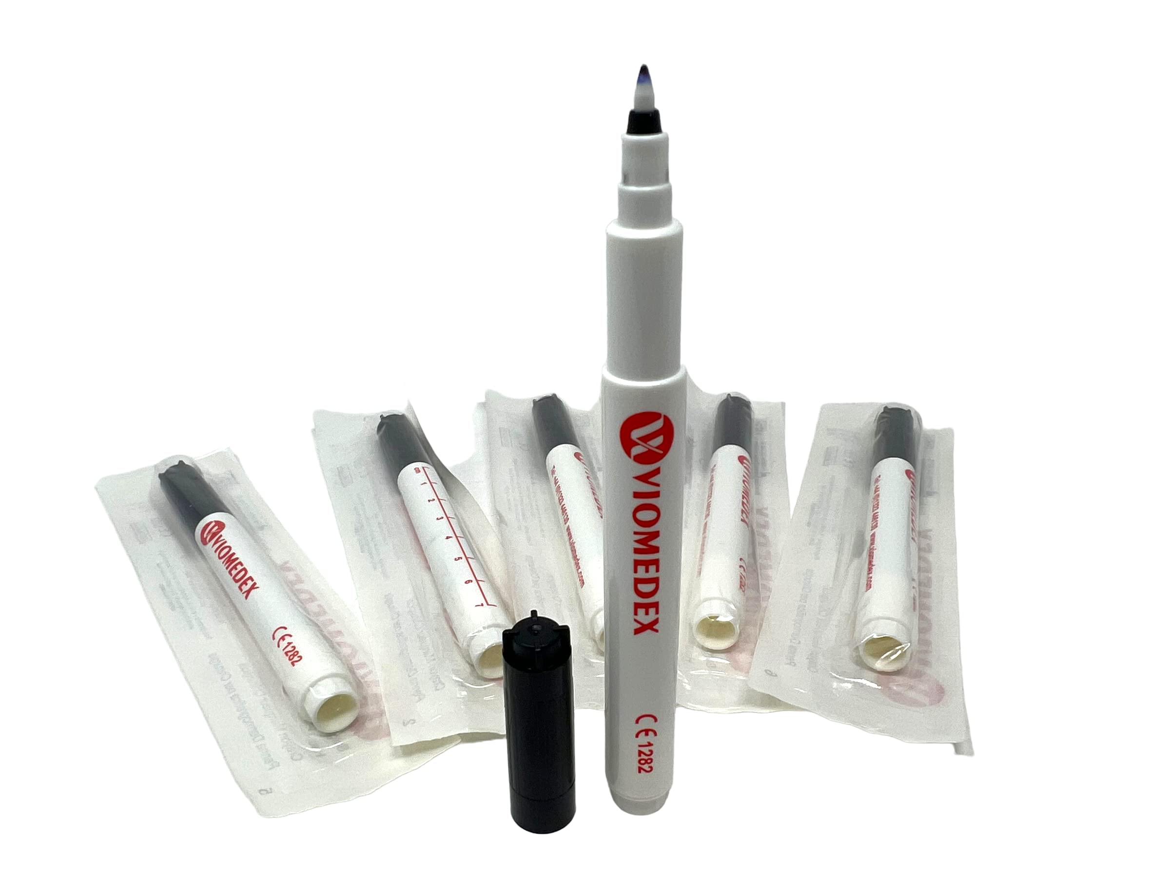 INKgrafiX® 5x Steriler Hautstift/Hautschreiber - Viomedex Skinmarker Violett - Tattoo Piercing Stift Tattoostift