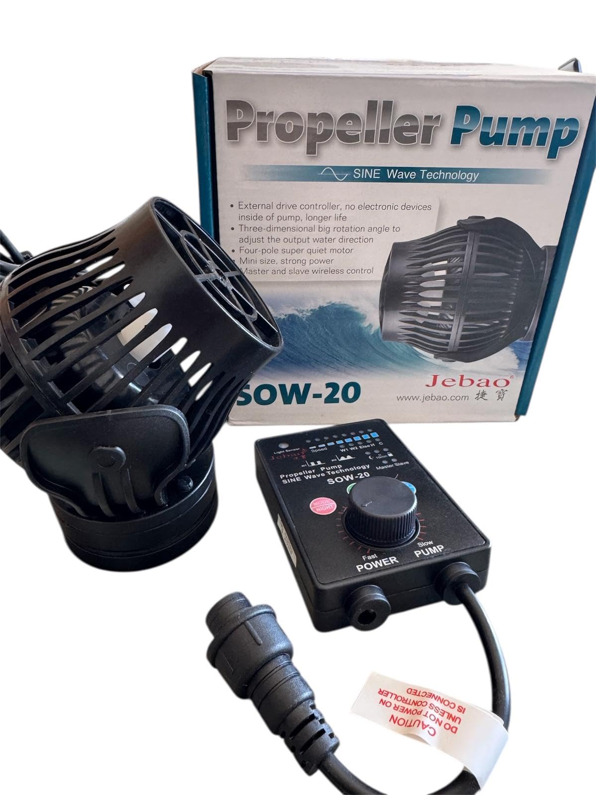 Bomba de agua para acuario SOW-20 Jebao de circulación potente, silenciosa, controlable (de 1700 a 20000 l/h)